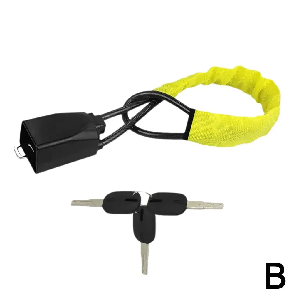 Anti-Theft Braided Steel Steering Wheel and Seat Belt Lock - 18