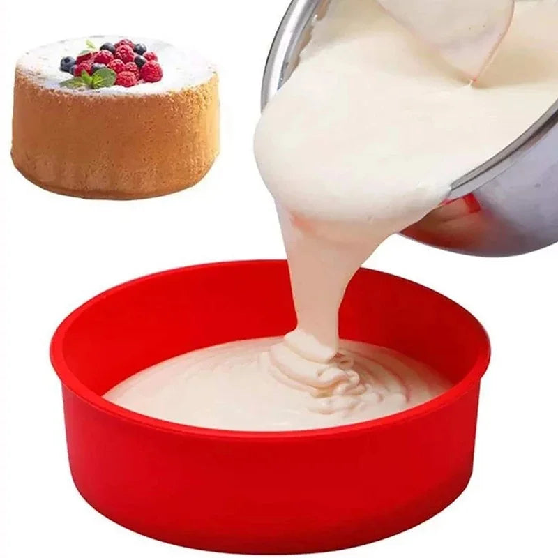 Flexible Silicone Cake Baking Mold for Round and Rectangular Cakes