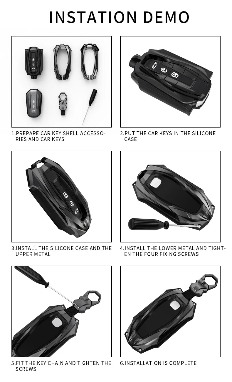 Protective Galvanized Alloy Car Key Case Cover for Nissan and Infiniti