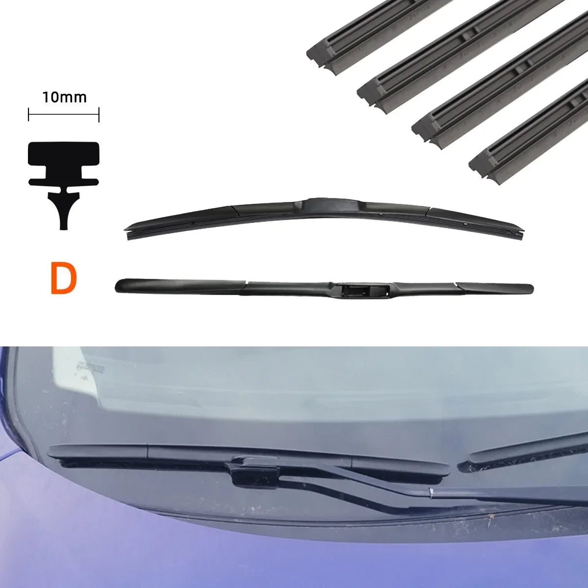 Universal Car Wiper Blade Rubber Refill Strip - 15