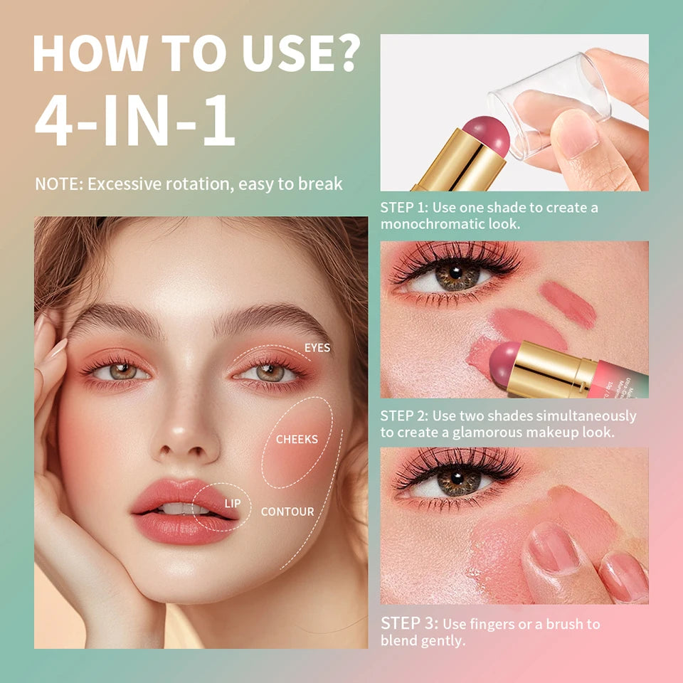 Dual-Ended Cream Blush and Bronzer Stick