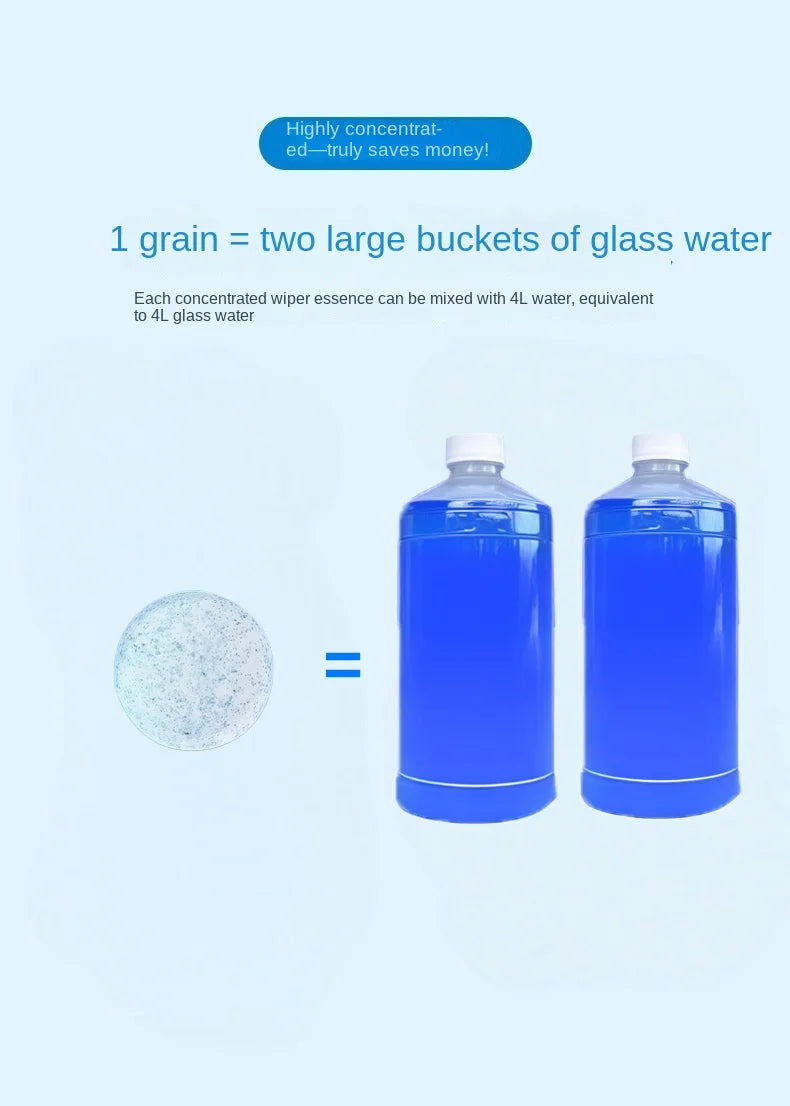 Concentrated Windshield Washer Fluid Effervescent Tablets
