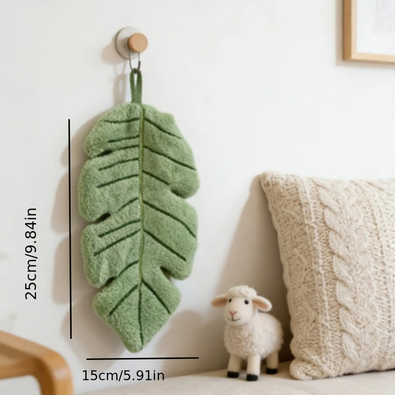 Decorative Leaf-Shaped Hanging Hand Towel - 6
