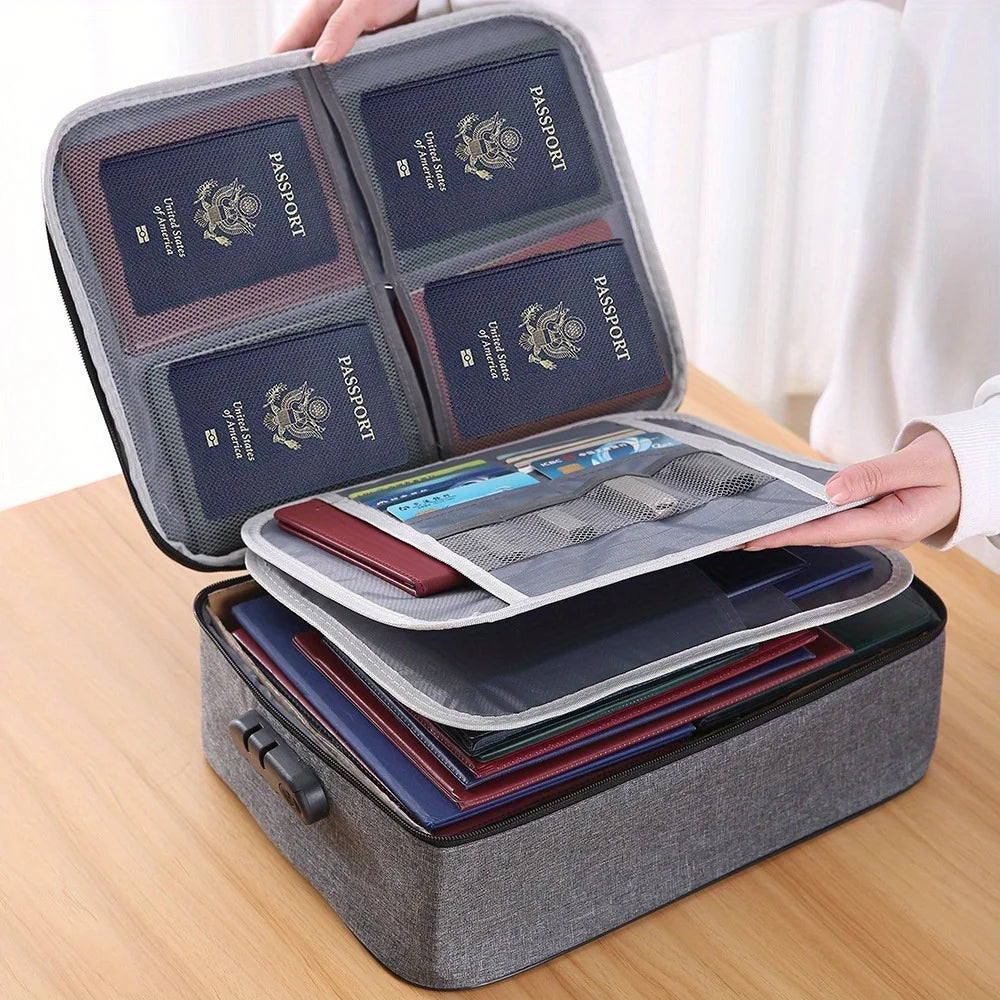 Lockable Document Organizer Bag for Travel and Office - 1
