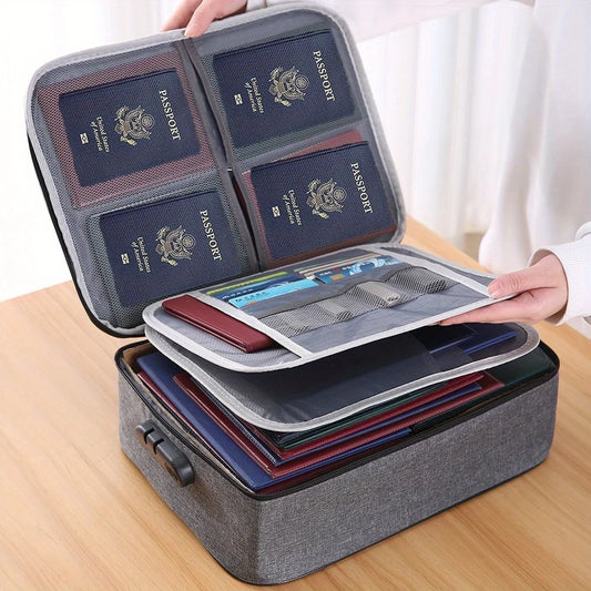Lockable Document Organizer Bag for Travel and Office