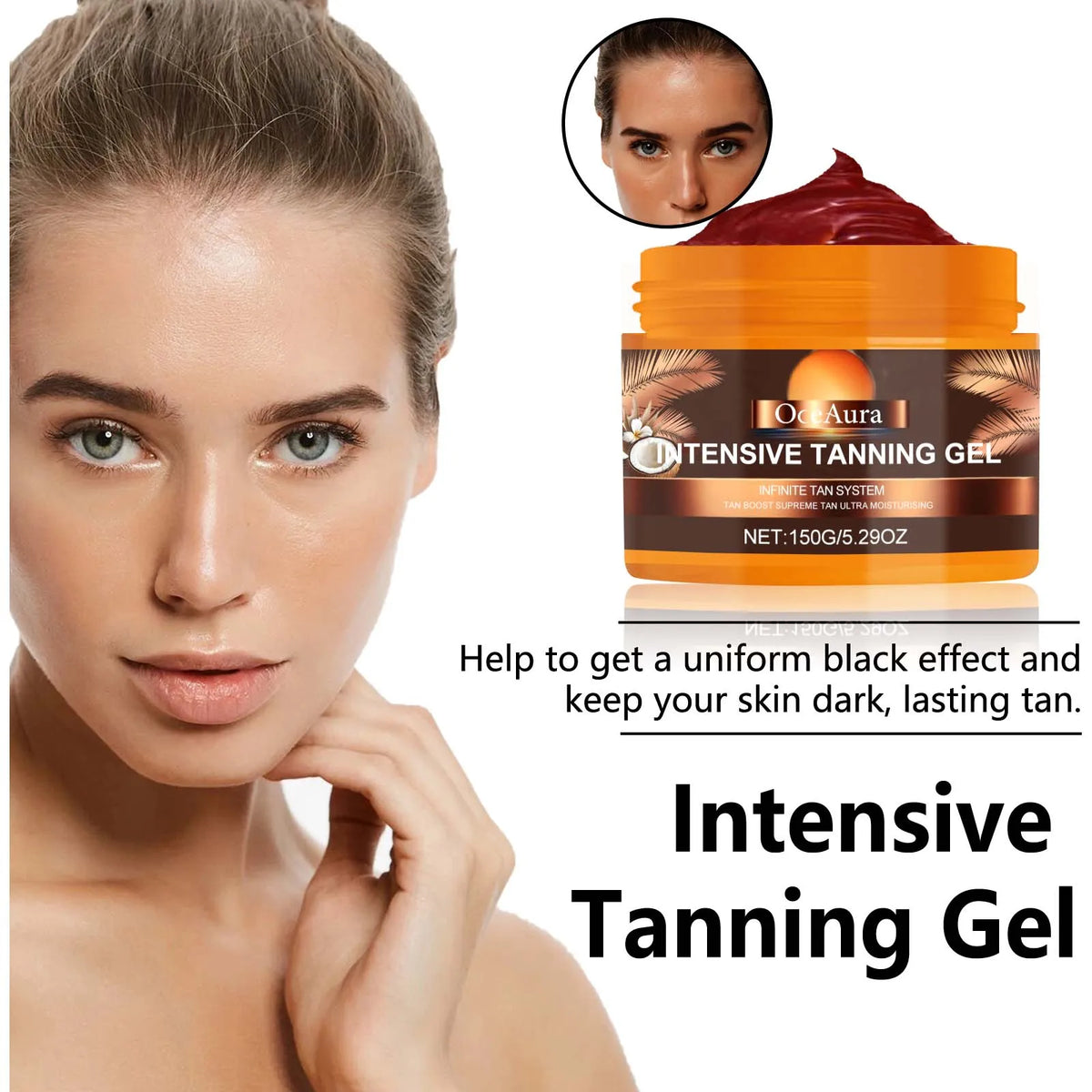 Intensive Tanning Gel for Natural Dark Skin