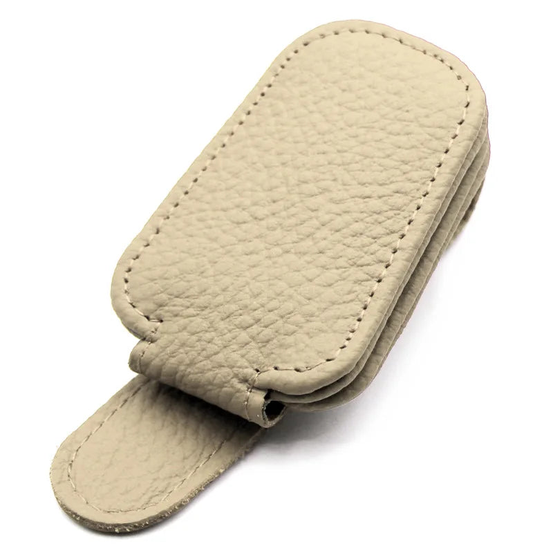 Magnetic Leather Car Visor Sunglasses and Ticket Holder - 9