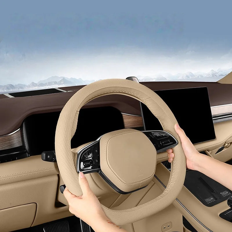 Non-Slip Breathable Silicone Car Steering Wheel Cover - 3