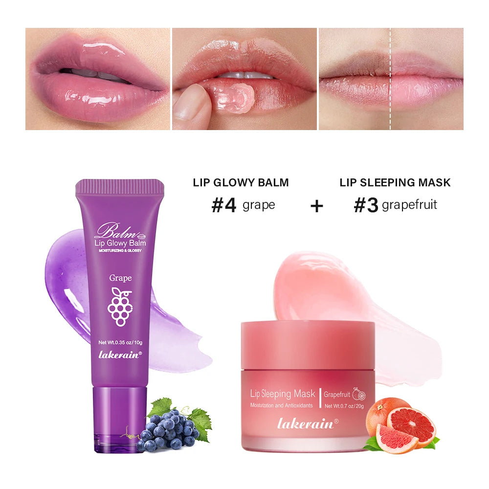 Moisturizing Lip Balm and Overnight Sleeping Mask Set - 26