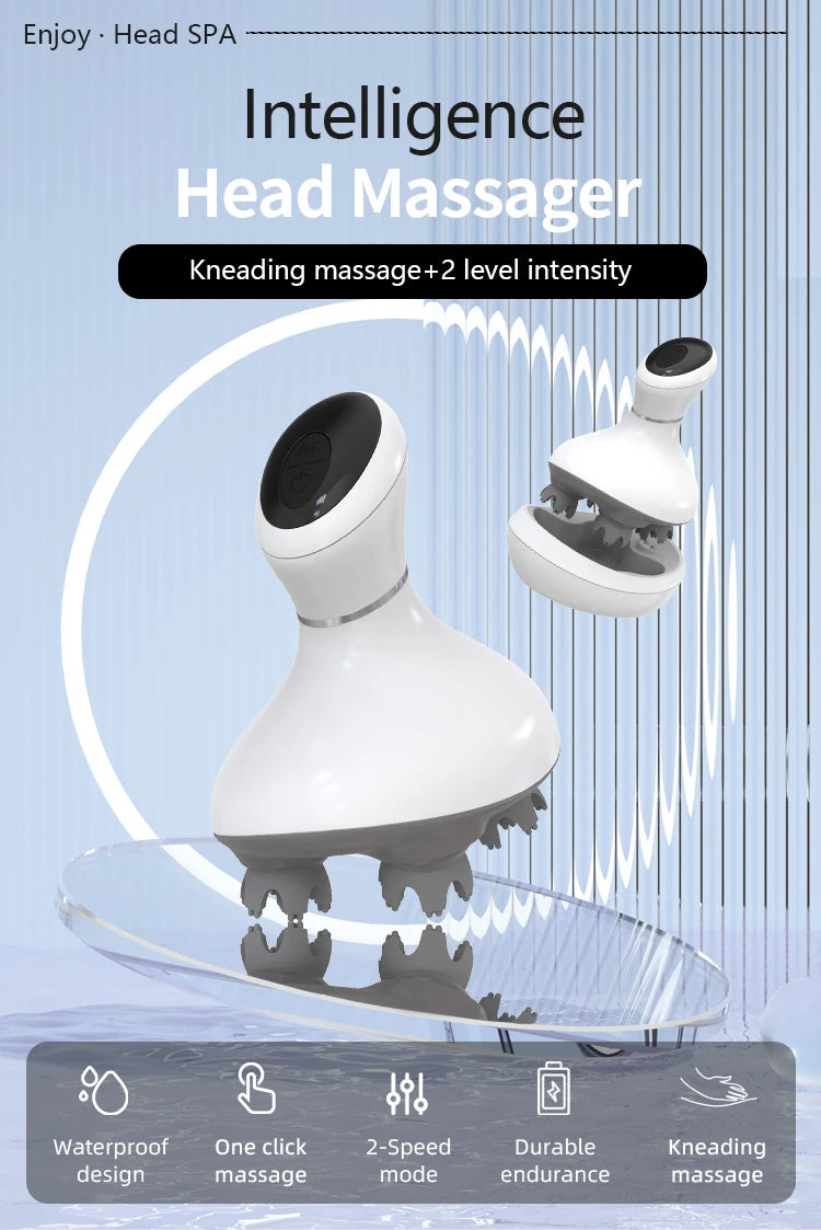 Electric Waterproof Scalp and Head Massager