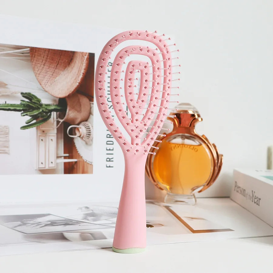 Vented Spiral Detangling Hair Brush for Wet and Dry Hair