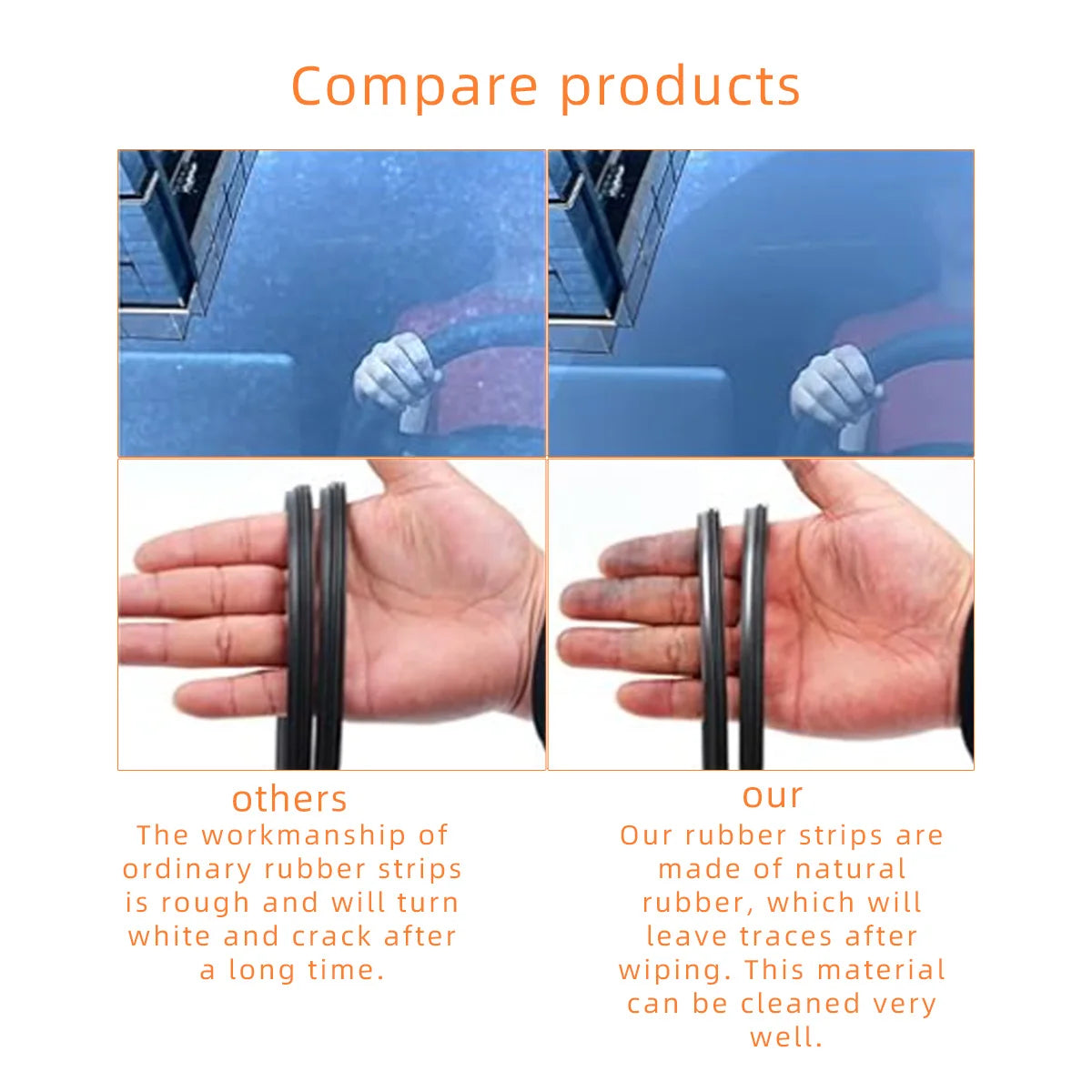 Universal Car Windshield Wiper Blade Rubber Refill Strip