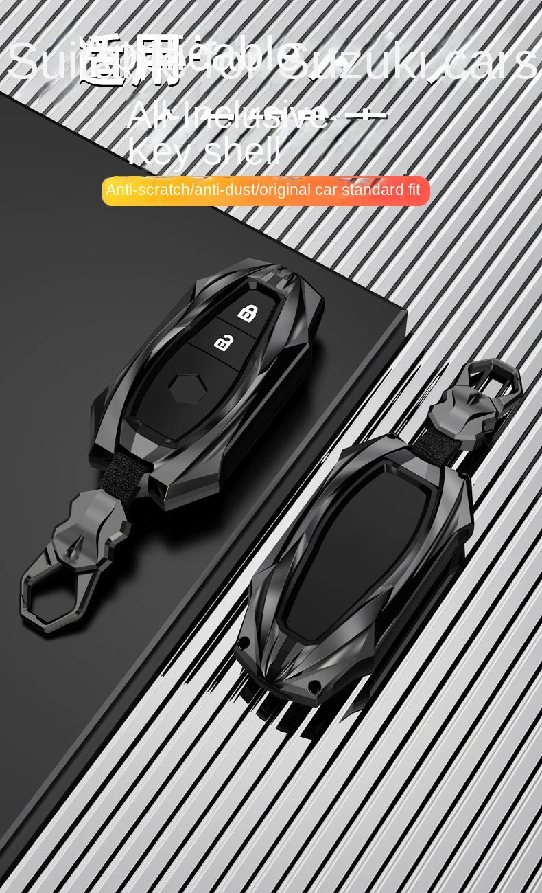Protective Galvanized Alloy Key Fob Cover for Suzuki