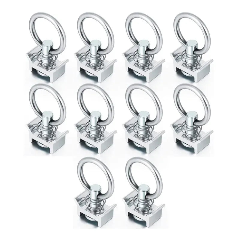 10 Pack L Track Single Stud Fitting Tie Down Anchors 4000LB Capacity - 1