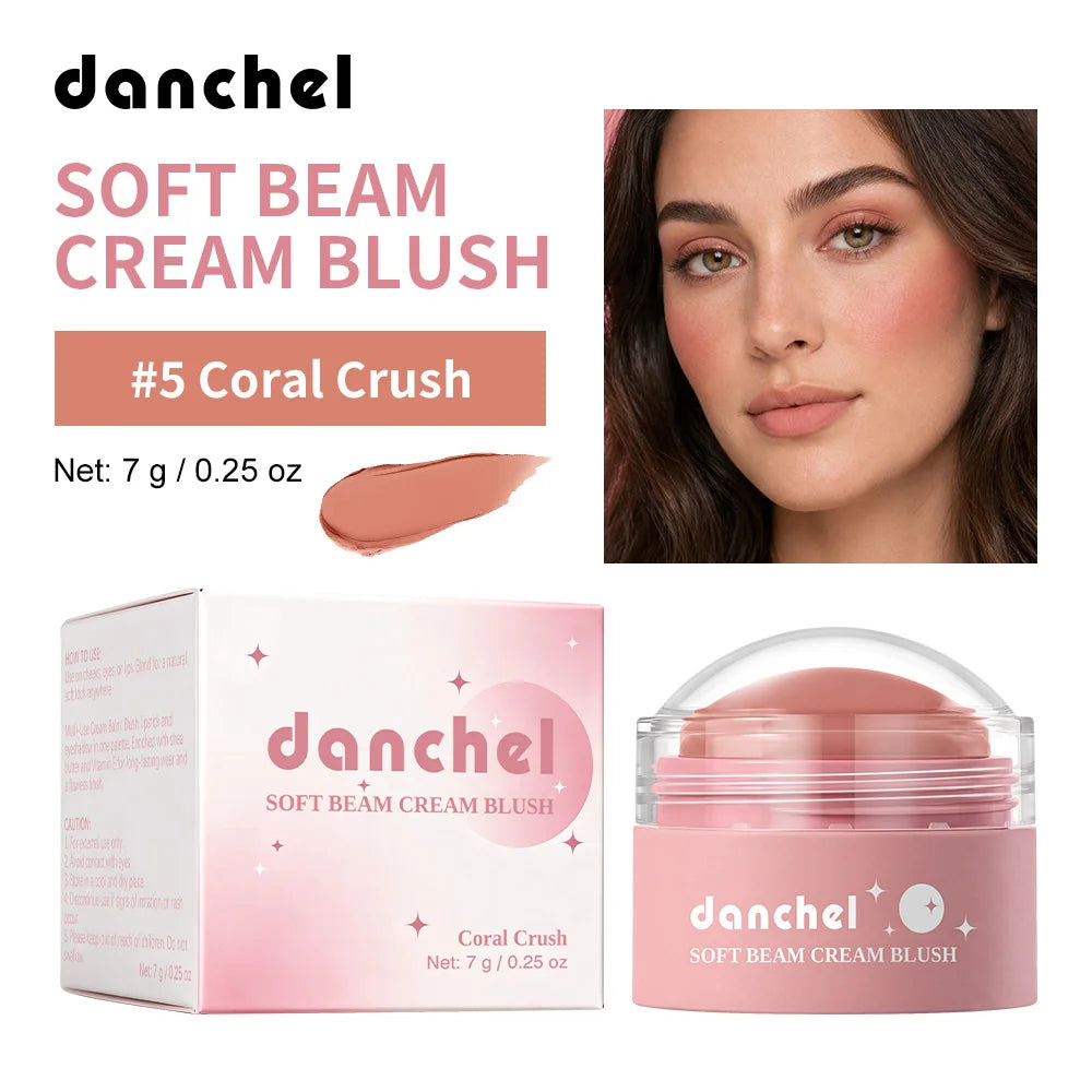 Long-Lasting Multi-Use Soft Cream Blush for Face and Lips