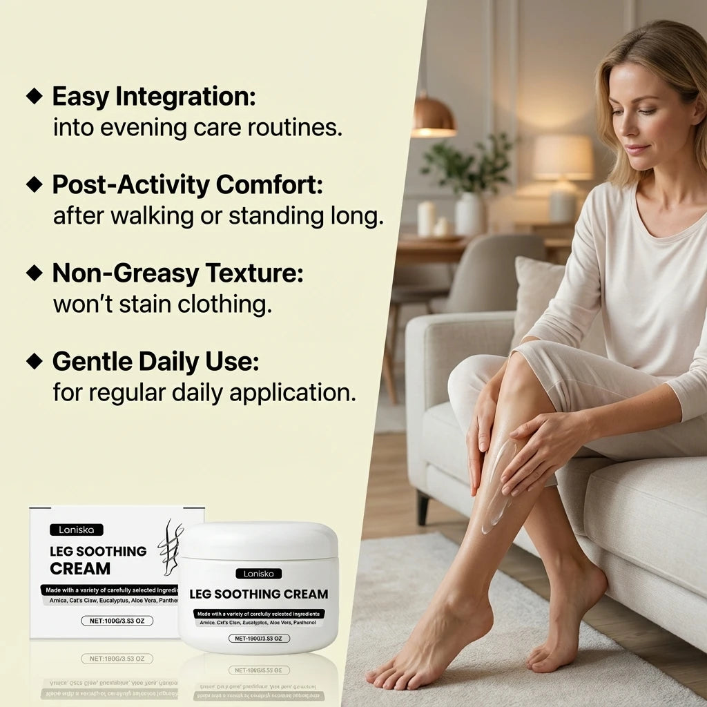 Soothing Leg Massage Cream for Muscle Relief and Daily Recovery