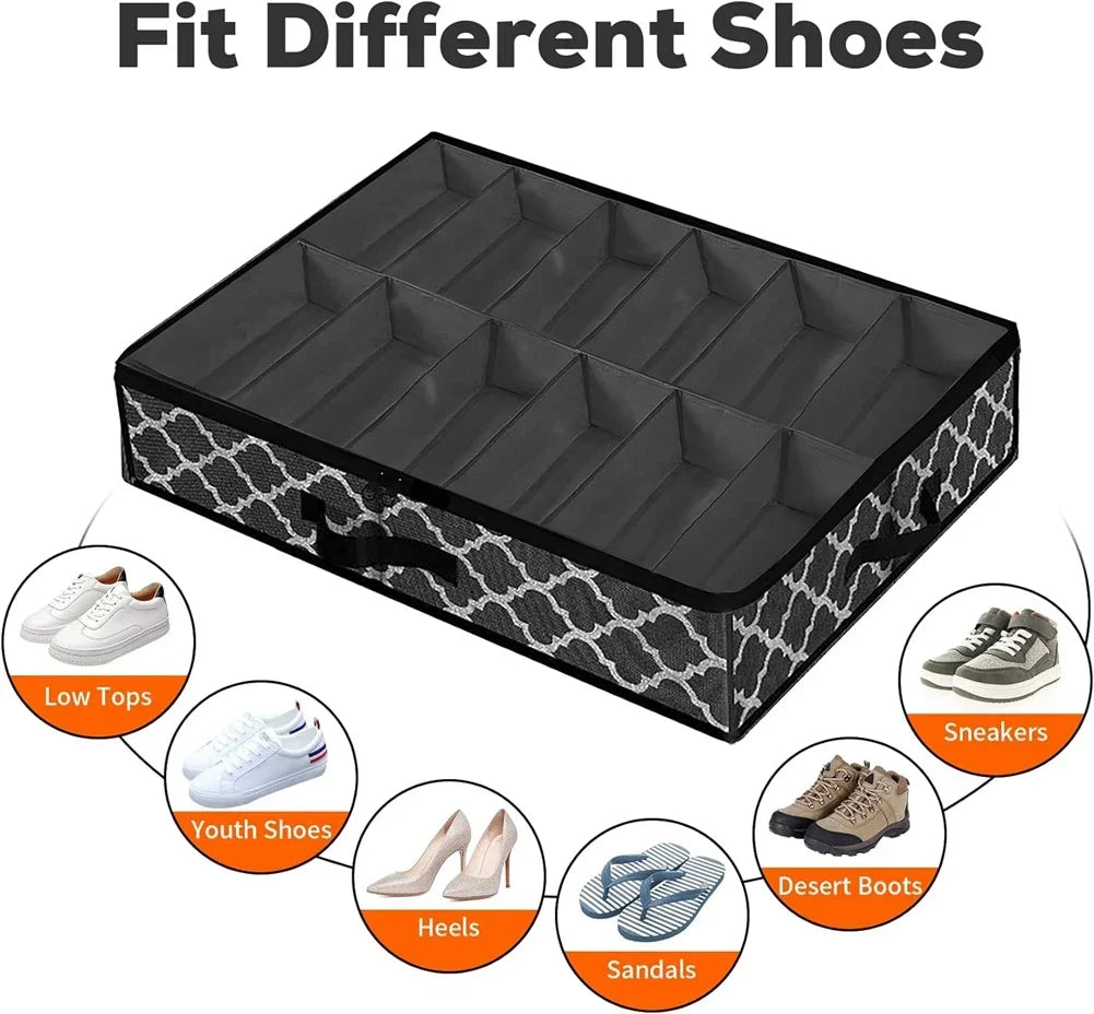 Under Bed Shoe Storage Organizer for 12 Pairs - 5