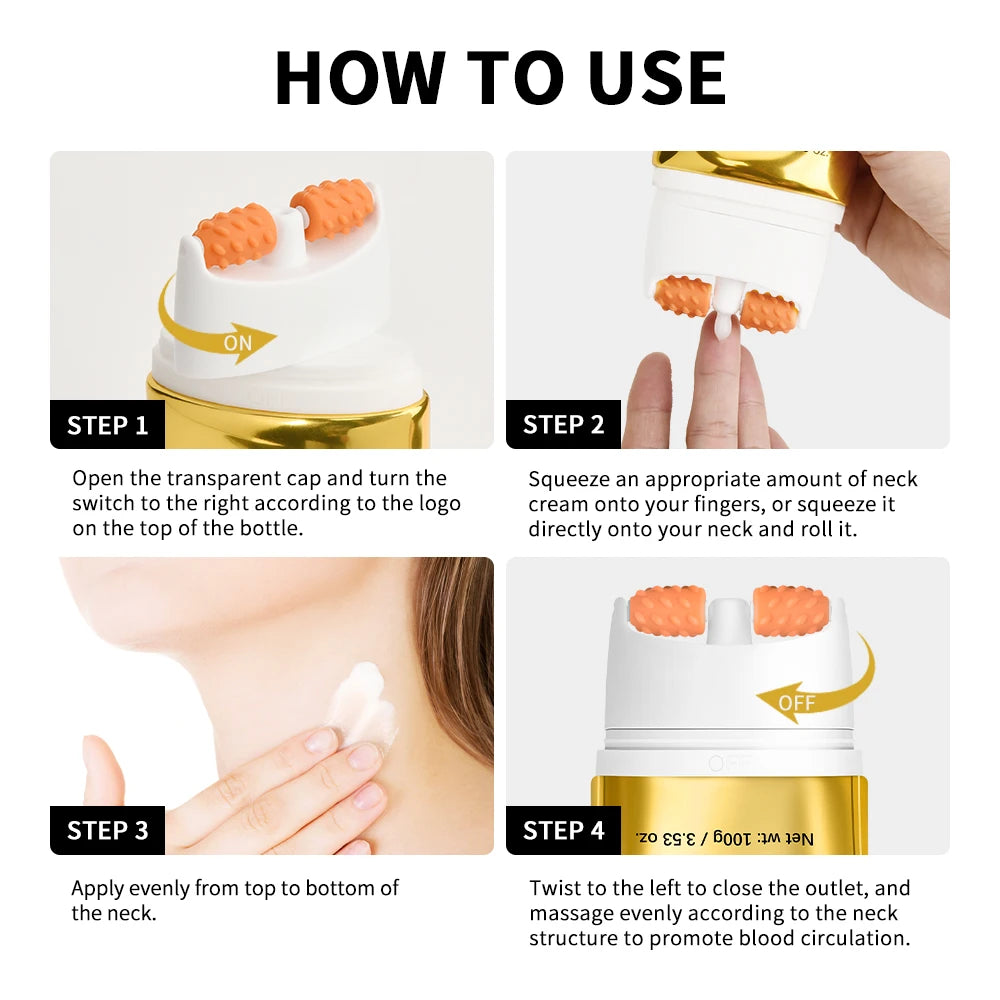 Firming and Lifting Neck Cream with Roller Applicator