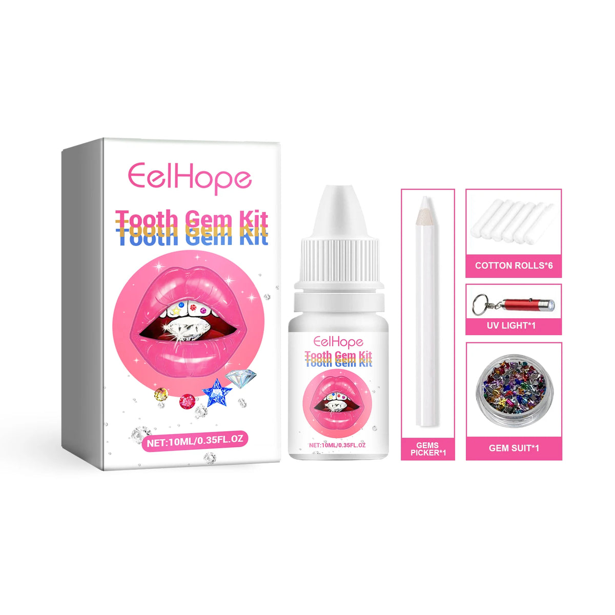 DIY Crystal Tooth Gem Jewelry Decoration Kit