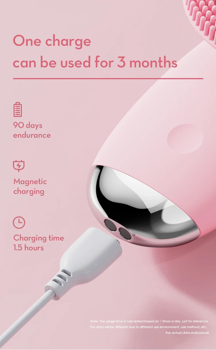 Electric Silicone Sonic Facial Cleansing Brush