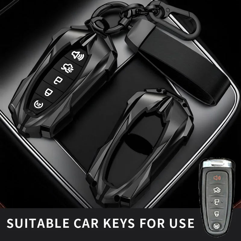 Protective Metal Car Key Fob Case Cover for Ford - 1