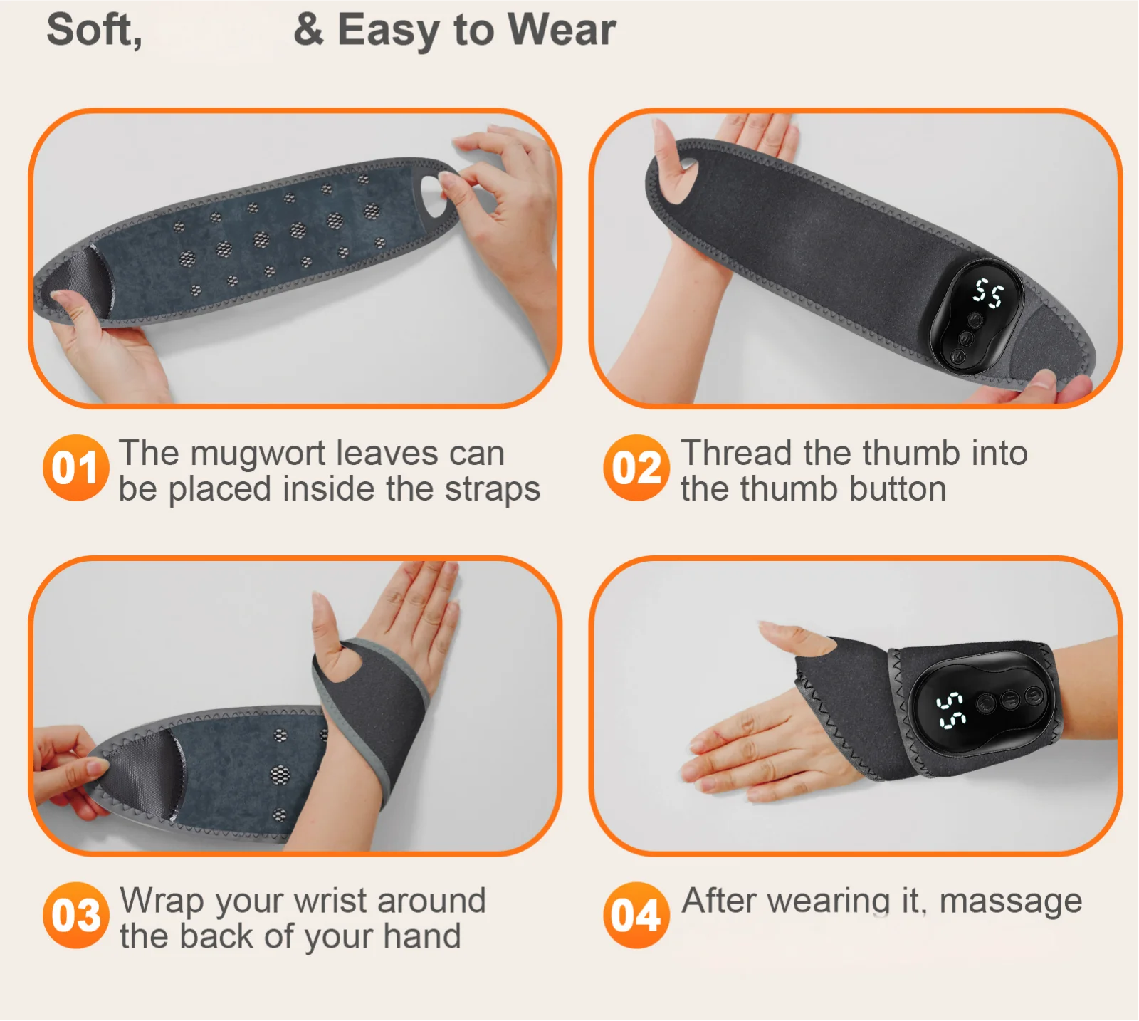 Cordless Vibration Ankle and Wrist Massage Wrap - 15