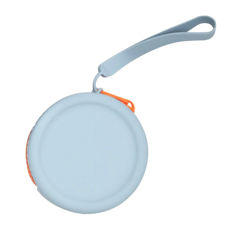 Portable Silicone Round Storage Pouch for Accessories and Coins - 14