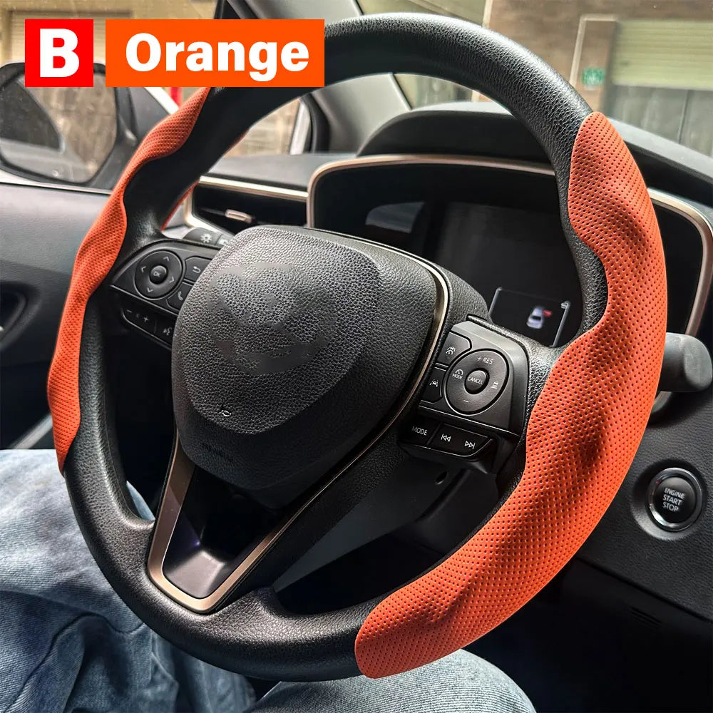 Anti-Slip Car Steering Wheel Cover for 38cm Wheels