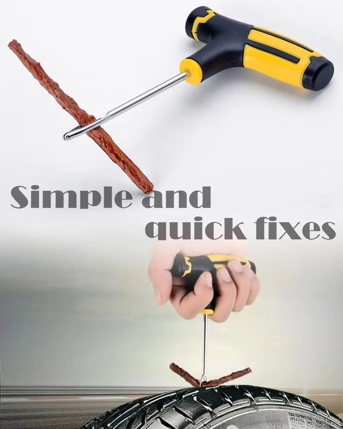 Emergency Tire Puncture Repair Kit for Vehicles - 9