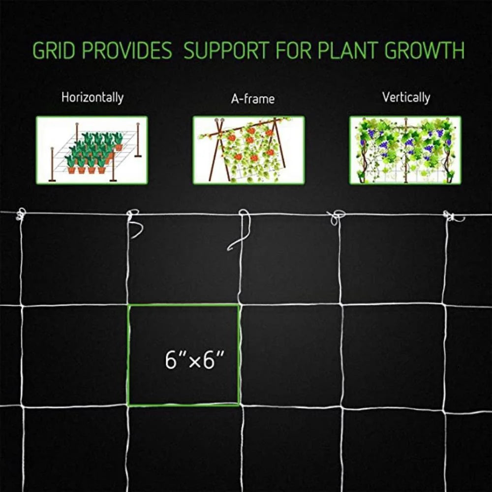 Heavy-Duty Polyester Garden Trellis Netting for Climbing Plants