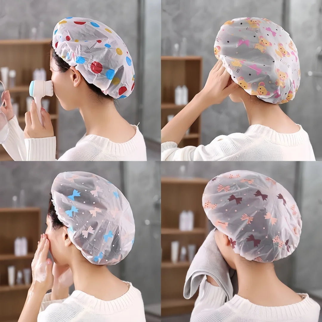 Adjustable Waterproof Shower Cap for Hair Protection