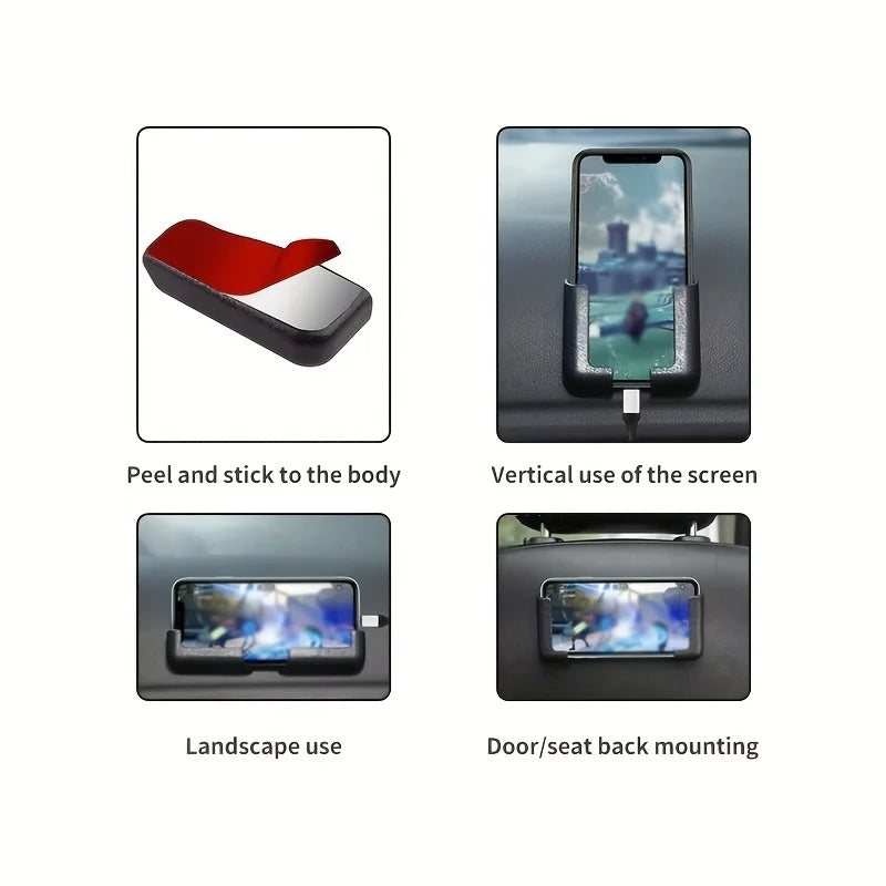 Multipurpose Adhesive Wall and Car Phone Mount Stand - 2