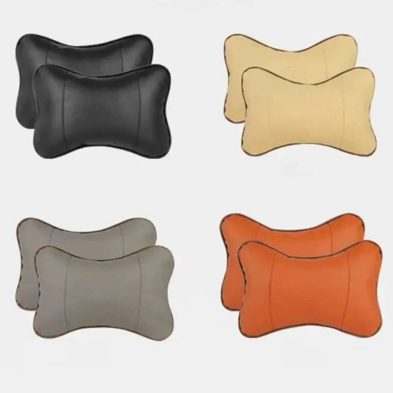 Ergonomic PU Leather Car Neck Pillow for Pain Relief - 6