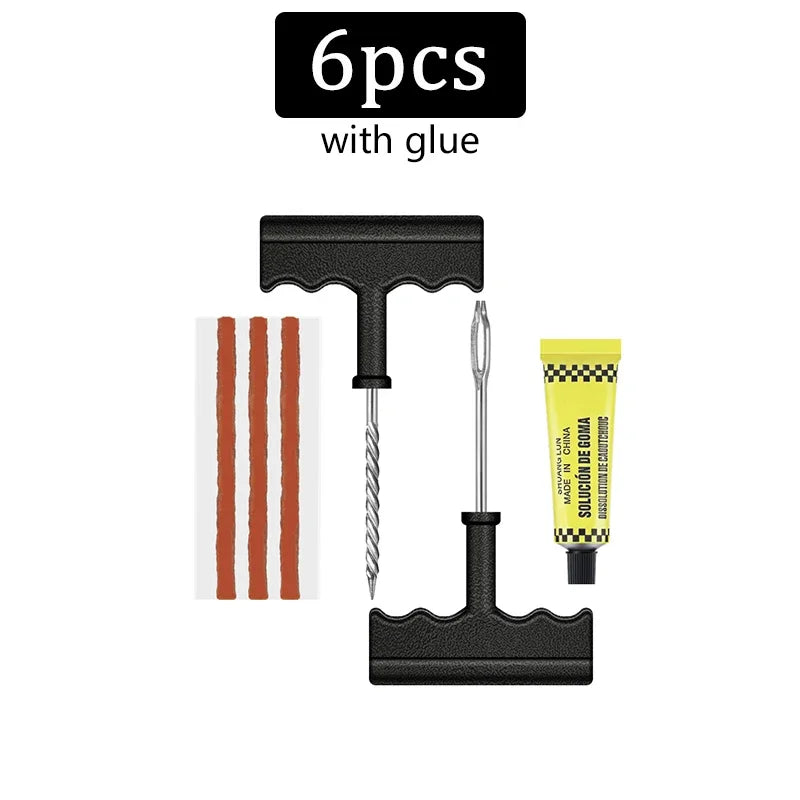 Emergency Car and Motorcycle Tubeless Tire Repair Kit - 12