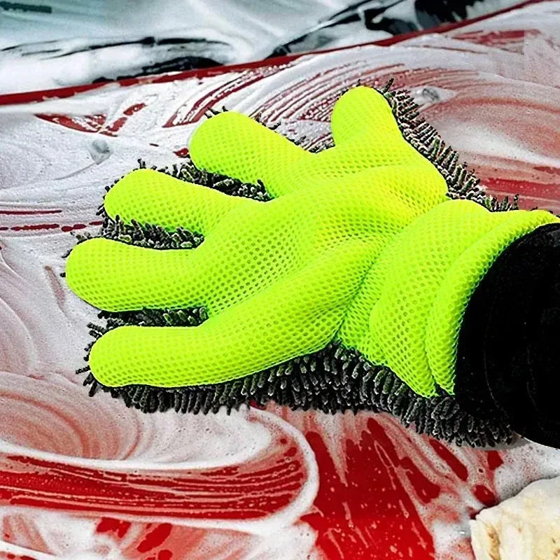 Microfiber Chenille Scratch-Free Car Wash Mitt - 3