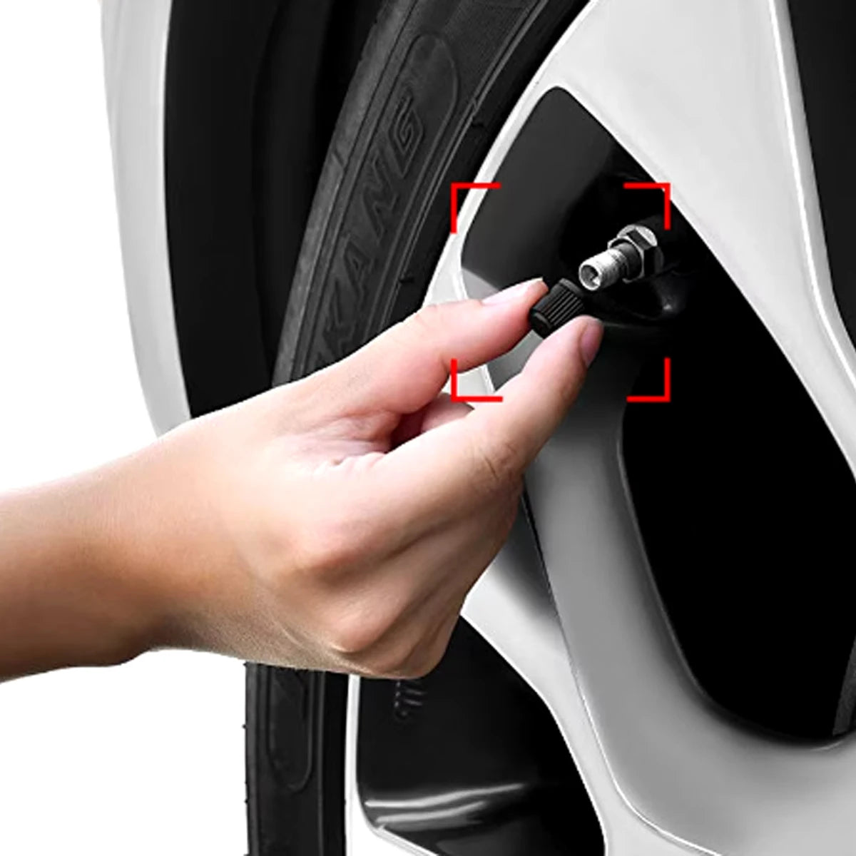 Universal Tire Valve Stem Caps with Airtight Rubber Seal - 2