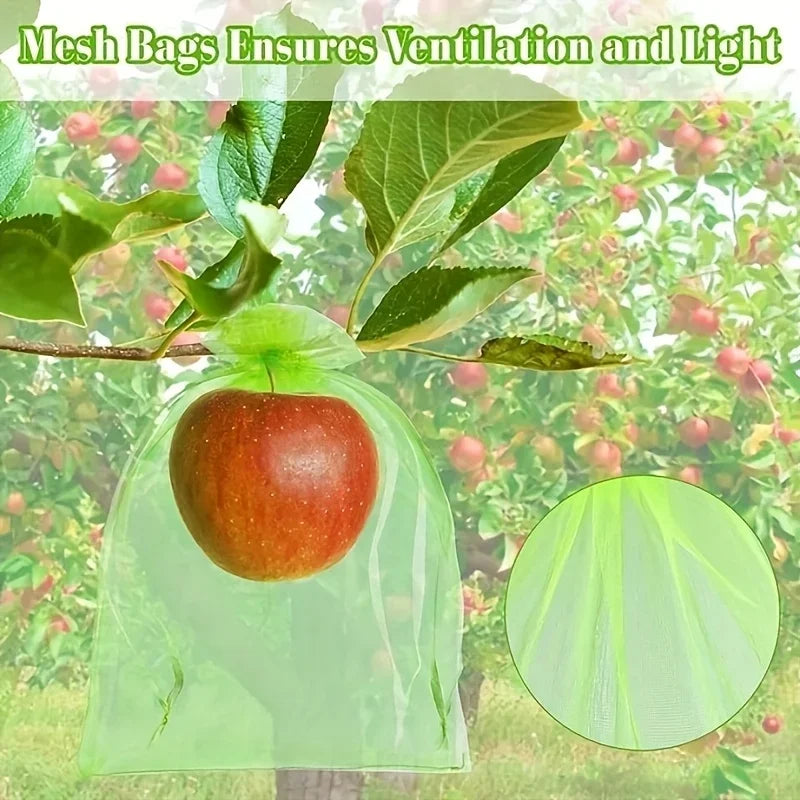 100Pcs Fruit Protection Bags Mesh Garden Barrier for Pest Control