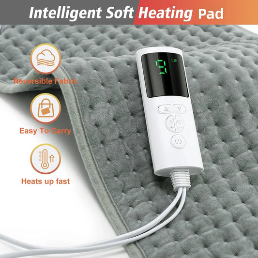 Electric Heating Pad for Back Neck and Shoulder Pain Relief