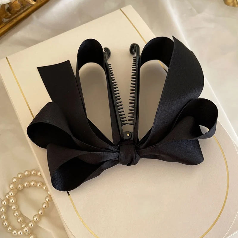 Silky Satin Hair Bow Clips for Women - 6