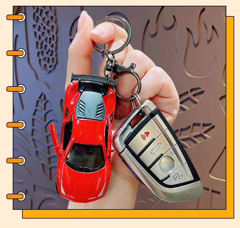 Sports Car Model Keychain for Keys and Bags