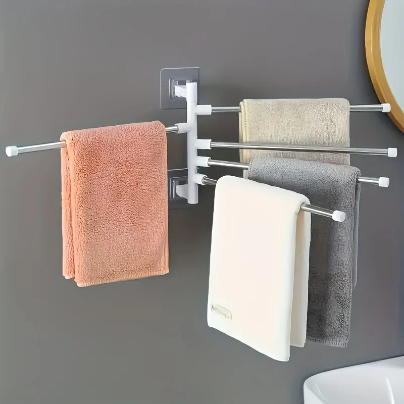 Rotating Wall-Mounted Towel Rack for Bathroom and Kitchen - 6