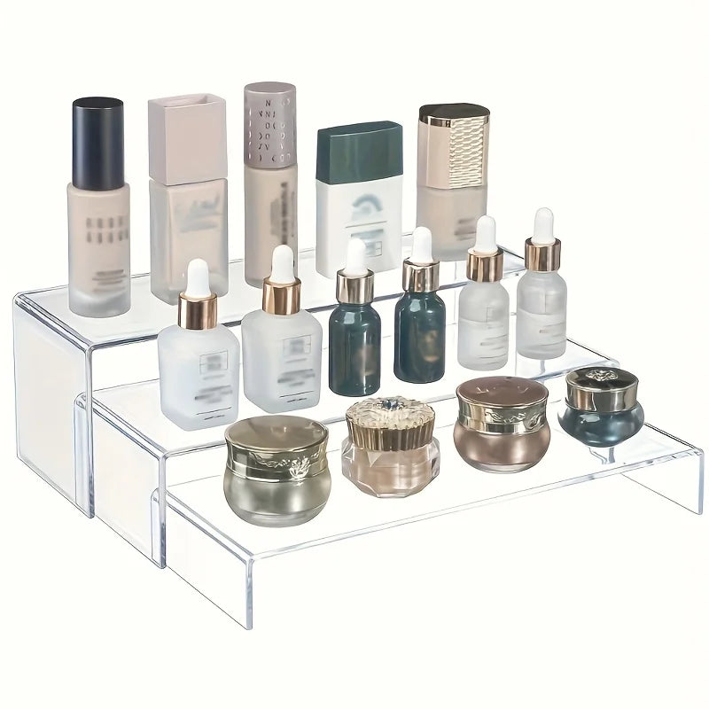 Clear Acrylic U-Shaped Display Riser for Collectibles and Makeup