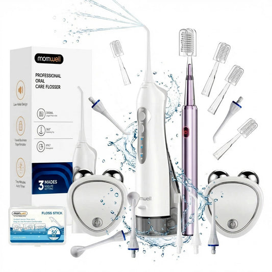 Portable Oral Care Kit: Water Flosser & Electric Toothbrush Set