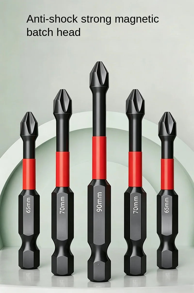 Magnetic Non-Slip Crosshead Drill Bit Set for Impact Drivers - 6
