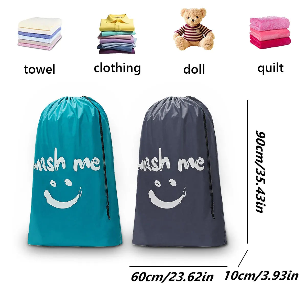 Large Travel Drawstring Laundry Bag - 6