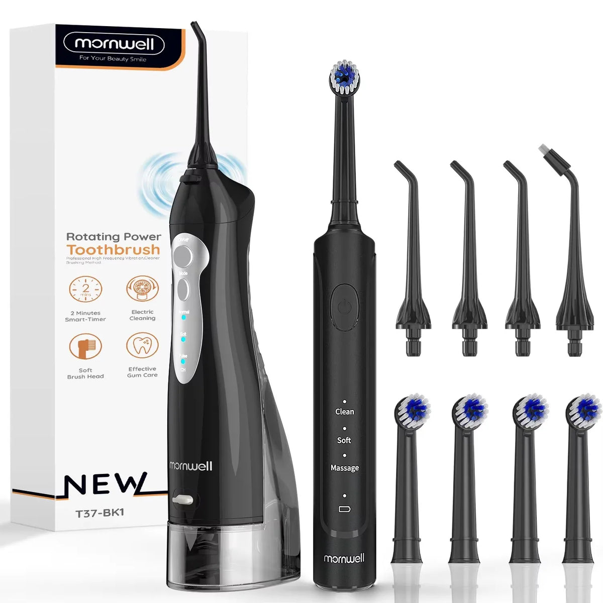 Electric Toothbrush and Oral Irrigator Combo for Teeth Cleaning