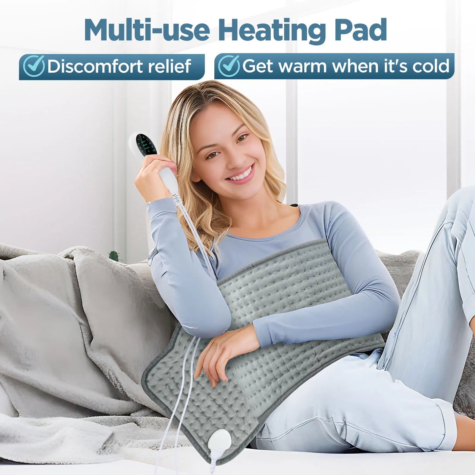 Electric Heating Pad for Back and Body Pain Relief - 10