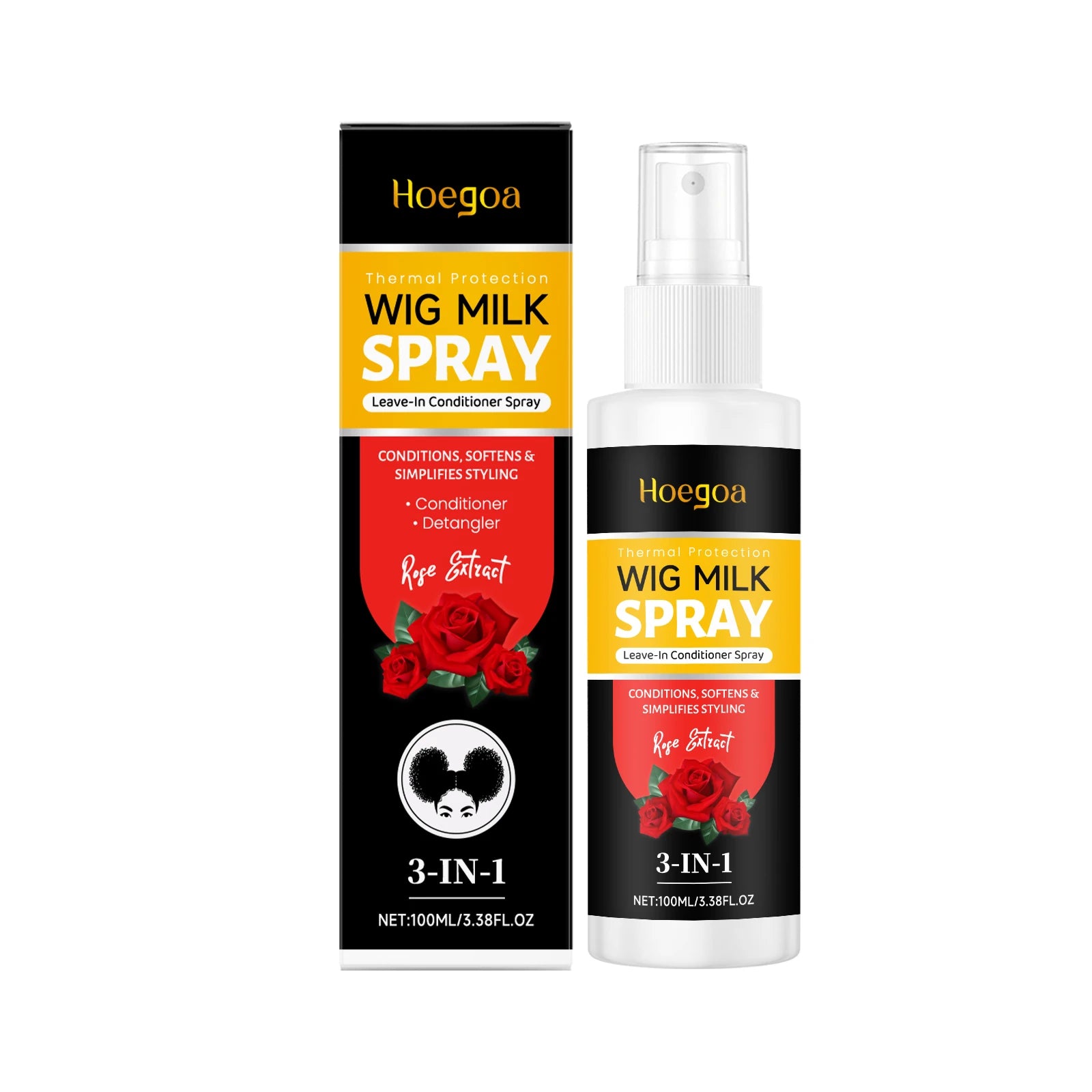 3-in-1 Rose Wig Conditioning and Detangling Spray - 7