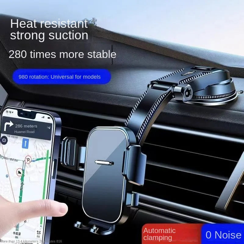 Universal 360-Degree Foldable Car Phone Holder with Vacuum Suction