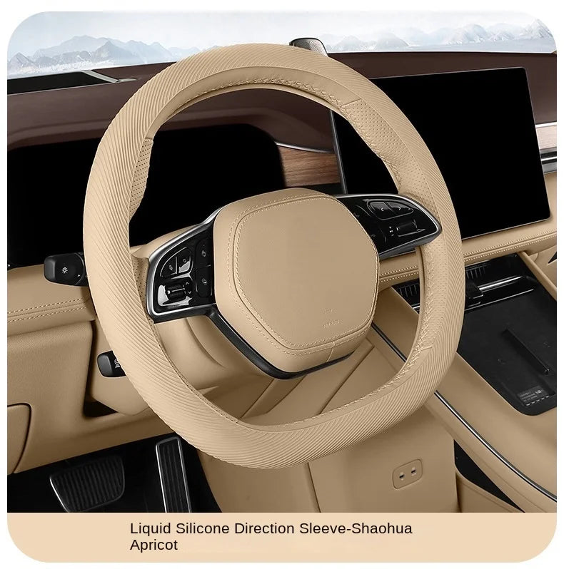 Non-Slip Breathable Silicone Car Steering Wheel Cover - 19